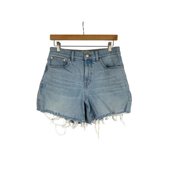 Madewell Womens Mid-Length Denim Shorts Size 28 Light Blue - Picture 1 of 4